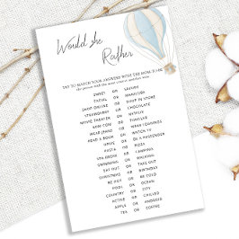 青い熱気球の赤ちゃんシャワー彼女はむしろ彼女だろう