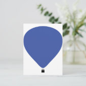 青い熱気球アイコン ポストカード (スタンド正面)