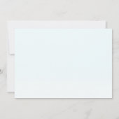 青い熱気球ウッドランド動物の赤ちゃんシャワー サンキューカード (裏面)