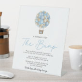 青い熱気球バンプからのメッセージ 台座サイン (インサイチュ)