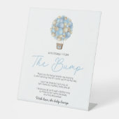 青い熱気球バンプからのメッセージ 台座サイン (正面)