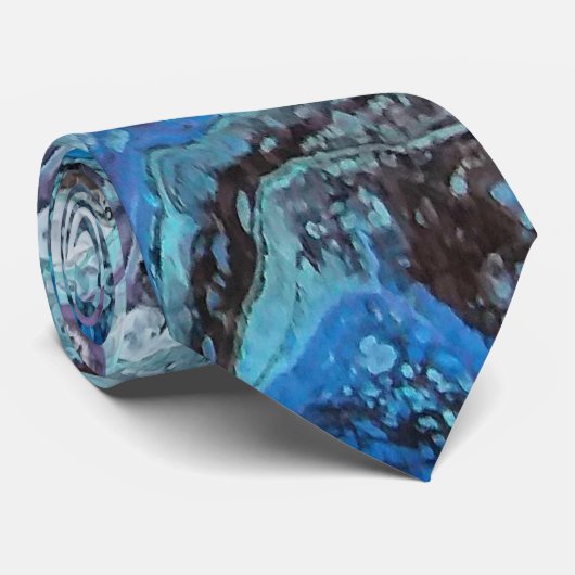 青い爆発のタイ ネクタイ (ロール)