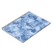 青い爬虫類迷彩スパイラルノート ノートブック (左側)