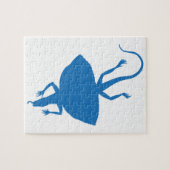 青い爬虫類 ジグソーパズル (横)