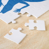 青い爬虫類 ジグソーパズル (側面)