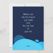 青い父の日の写真ホリデーカード シーズンカード (裏面)