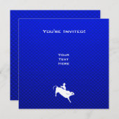 青い牛に乗るライダー 招待状 (正面/裏面)
