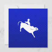 青い牛に乗るライダー 招待状 (裏面)