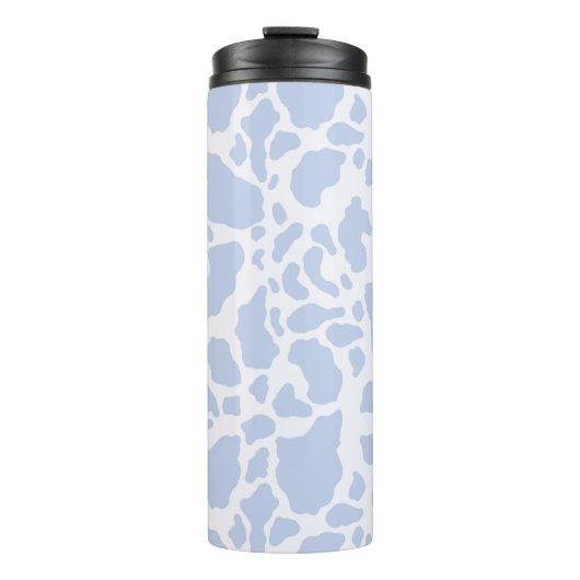 青い牛の斑点のアニマルプリントパターン タンブラー (正面)