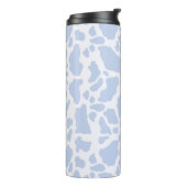 青い牛の斑点のアニマルプリントパターン タンブラー (回転左)