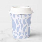 青い牛の斑点のアニマルプリントパターン 紙コップ (右)