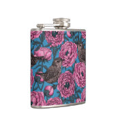 青い牡丹とレンチ フラスク (右)