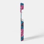 青い牡丹とレンチ iPhoneケース (左側面)