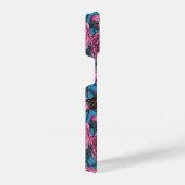 青い牡丹とレンチ iPhoneケース (右側面)