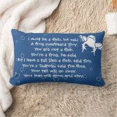 青い物語の上に白いカエル時間ベッド時間昼寝 ランバークッション (ブランケット)