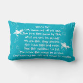 青い物語の上に白いカエル時間ベッド時間昼寝 ランバークッション (裏面)