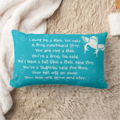 青い物語の上に白いカエル時間ベッド時間昼寝 ランバークッション (ブランケット)