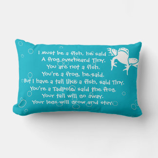 青い物語の上に白いカエル時間ベッド時間昼寝 ランバークッション