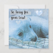 青い犬とハート カード (正面)