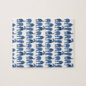 青い犬のお尻の柄 ジグソーパズル (横)