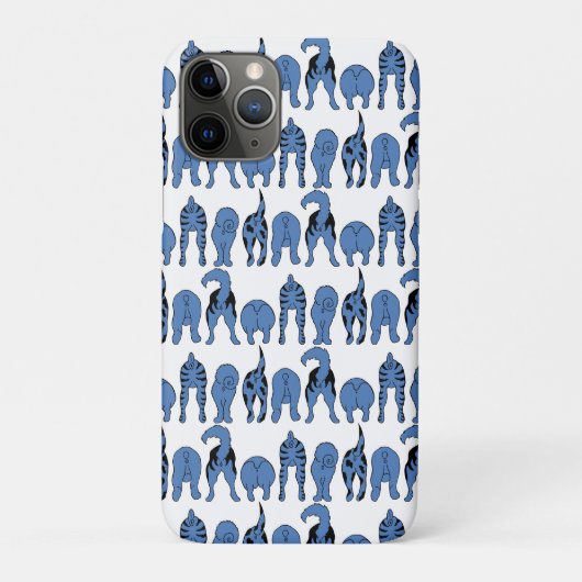 青い犬のお尻の柄 Case-Mate iPhoneケース (裏)