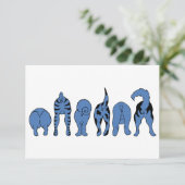 青い犬のお尻 サンキューカード (スタンド正面)