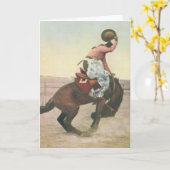 青い犬のシャイエンヌのフロンティアの日のEverett McGucin カード (黄色い花)