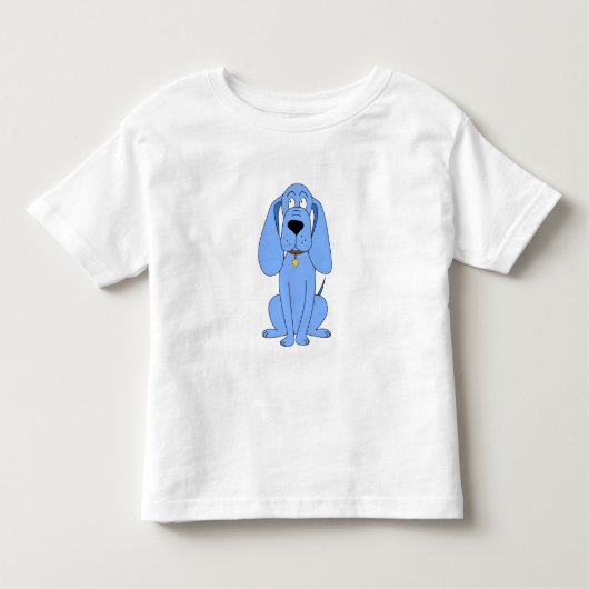 青い犬。 猟犬 トドラーTシャツ (正面)