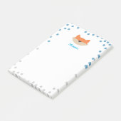 青い狐のポストイットメモ帳 文房具 ポストイット (アングル)