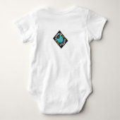 青い猫が虎のように ベビーボディスーツ (裏面)