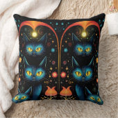 青い猫たち クッション (ブランケット)