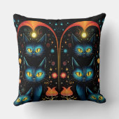 青い猫たち クッション (裏面)