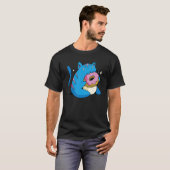 青い猫とドーナツ Tシャツ (正面フル)