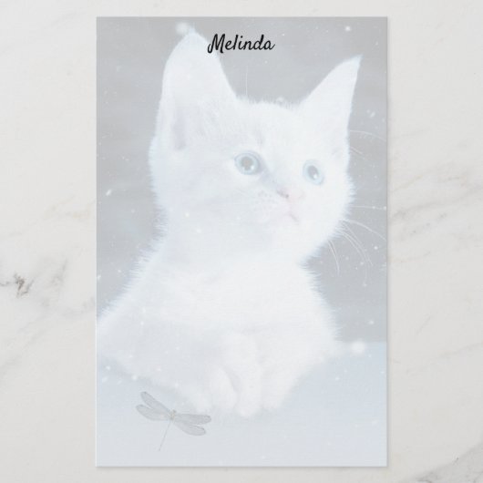 青い猫の文房具 便箋 (正面)