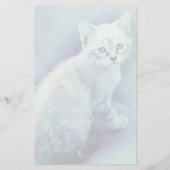 青い猫の文房具 便箋 (裏面)