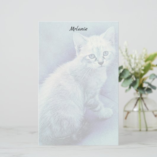 青い猫の文房具 便箋 (スタンド正面)