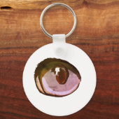 青い猫の目 キーホルダー (正面)