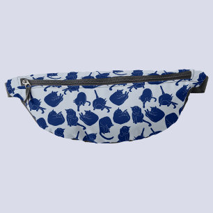 青い猫パターン ファニーパック