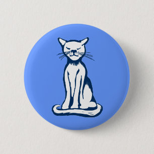 青い猫 缶バッジ