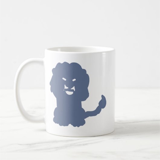 青い獅子のシルエットがインパクト大なコーヒーマグ コーヒーマグカップ (左)