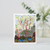 青い獣とタイプはがき付きの森 ポストカード (スタンド正面)