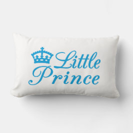 青い王冠を持つデザインの小さい王子を、置いて下さい ランバークッション