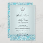 青い王子様のベビーシャワー招待状 招待状 (正面/裏面)