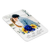 青い王室のひまモダンわり保存日 マグネット (右側)