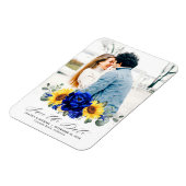 青い王室のひまモダンわり保存日 マグネット (左側)