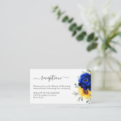 青い王室のひま素朴わり式レセプション エンクロージャーカード (スタンド正面)