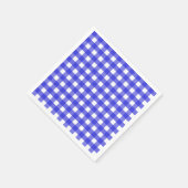 青い王室のギンガ スタンダードカクテルナプキン (角)