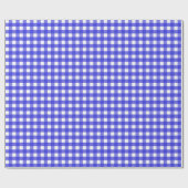 青い王室のギンガ ラッピングペーパー (フラット)