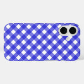 青い王室のギンガ Case-Mate iPhoneケース (裏面 (横))
