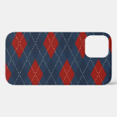 青い王室のクリアーガイルスマスパターン Case-Mate iPhoneケース (裏面 (横))